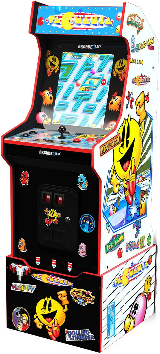 دستگاه بازی آرکید Retro Pac-Mania Legacy 14-in-1 Arcade1Up، نمایشگر رنگی 17 اینچی LCD، تنظیم صدا، محافظ عرشه شفاف، بند ضد واژگونی، نیاز به مونتاژ | A1UP-RPML-AM