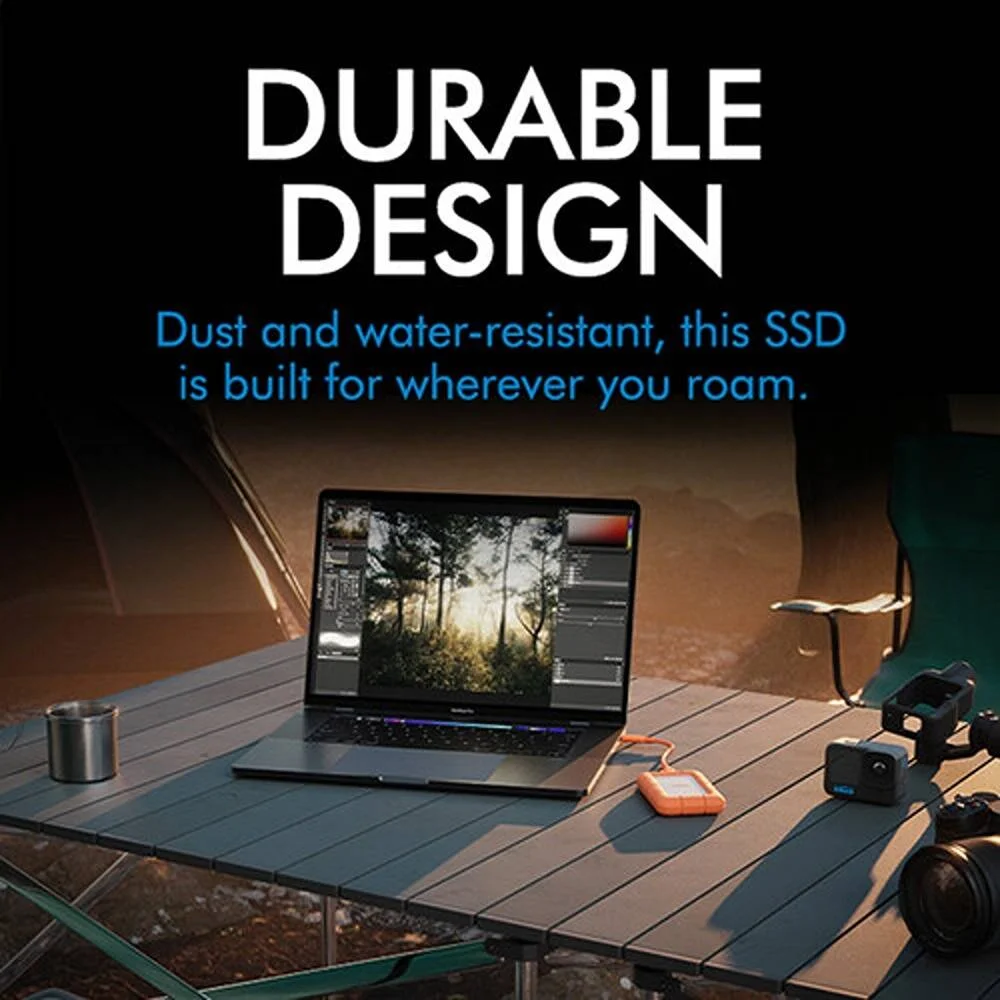 حافظه اس اس دی اکسترنال مقاوم LaCie مدل Rugged Mini با ظرفیت 500 گیگابایت، USB 3.2 Gen 2x2، سرعت انتقال داده تا 2000 مگابایت بر ثانیه، رابط USB-C 3.2 Gen 2x2 با سرعت 20 گیگابیت بر ثانیه، سازگار با ویندوز و مک، نارنجی | STMF500400 حافظه اس اس دی اکسترنال مقاوم LaCie مدل Rugged Mini با ظرفیت 500 گیگابایت، USB 3.2 Gen 2x2، سرعت انتقال داده تا 2000 مگابایت بر ثانیه، رابط USB-C 3.2 Gen 2x2 با سرعت 20 گیگابیت بر ثانیه، سازگار با ویندوز و مک، نارنجی | STMF500400