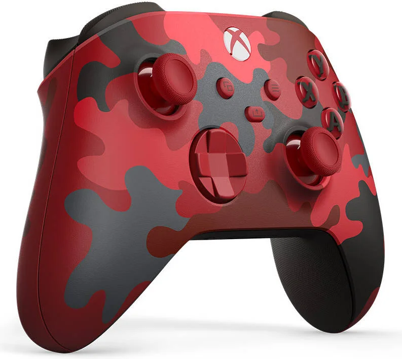 کنترلر بی‌سیم نسخه ویژه Microsoft Xbox Daystrike Camo، ماشه‌ها و بامپرهای بافت‌دار، بلوتوث، D-Pad هیبریدی، جک هدست 3.5 میلی‌متری، عمر باتری تا 40 ساعت، Daystrike Camo | QAU-00017