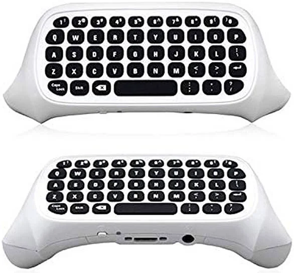 صفحه کلید گیم پد بی سیم بلوتوث DOBE Xbox، دکمه فلزی، صفحه کلید کامل QWERTY، بلندگوی داخلی و جک صوتی 3.5 میلی متری، برد 8-10 متر، برای Xbox One/Xbox Series S/X، سفید | TYX-586S