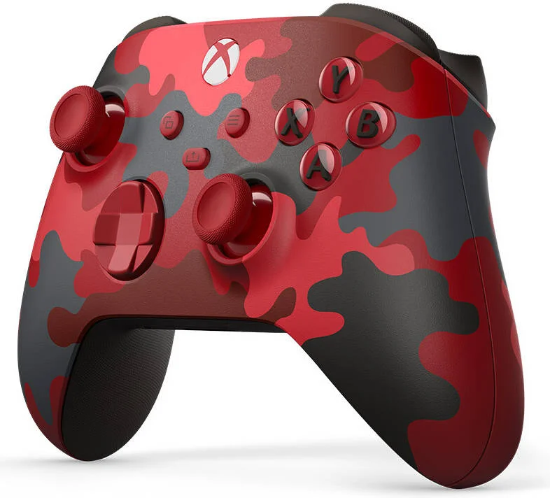 کنترلر بی‌سیم نسخه ویژه Microsoft Xbox Daystrike Camo، ماشه‌ها و بامپرهای بافت‌دار، بلوتوث، D-Pad هیبریدی، جک هدست 3.5 میلی‌متری، عمر باتری تا 40 ساعت، Daystrike Camo | QAU-00017