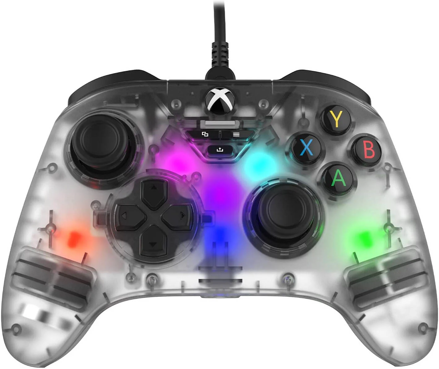 گیم پد سیمی Snakebyte RGB X برای Xbox Series X|S، Xbox One و PC | طراحی شده برای Xbox | سنسورهای اثر هال برای جوی استیک ها/ماشه های دقیق | جک صوتی 3.5 میلی متری | SB922350