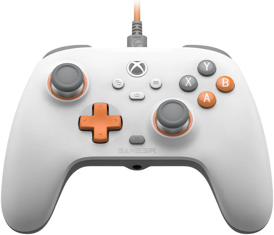 دسته بازی سیمی GameSir T7 XBOX، جوی استیک و تریگرهای آنالوگ GameSir Hall Effect، جک هدفون 3.5 میلی متری، برای XBOX Series X|S و One X|S، Steam و Windows 10/11، سفید کرمی | T7-WH