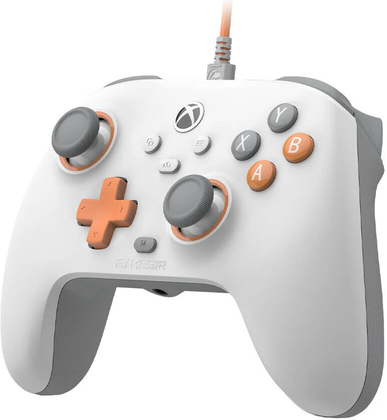 دسته بازی سیمی GameSir T7 XBOX، جوی استیک و تریگرهای آنالوگ GameSir Hall Effect، جک هدفون 3.5 میلی متری، برای XBOX Series X|S و One X|S، Steam و Windows 10/11، سفید کرمی | T7-WH