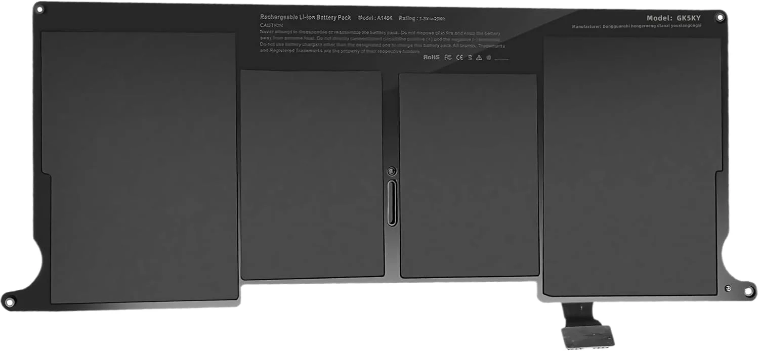 باتری 35 واتی مناسب برای اپل A1370 A1465 A1406 (فقط برای اواخر 2011، نه برای 2010) برای مک بوک ایر 11 اینچی A1406 برای ایر 11 اینچی A1370 (اواسط 2011) و A1495 A1465 (اواسط 2011 2012 2013 اوایل 2014 2015) - عملکرد بالا