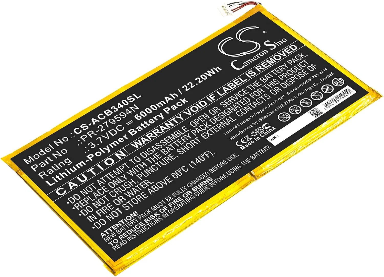 باتری جایگزین سازگار با Acer PR-279594N, PR-279594N(1ICP3/95/94-2) Iconia One 10 B3-A40