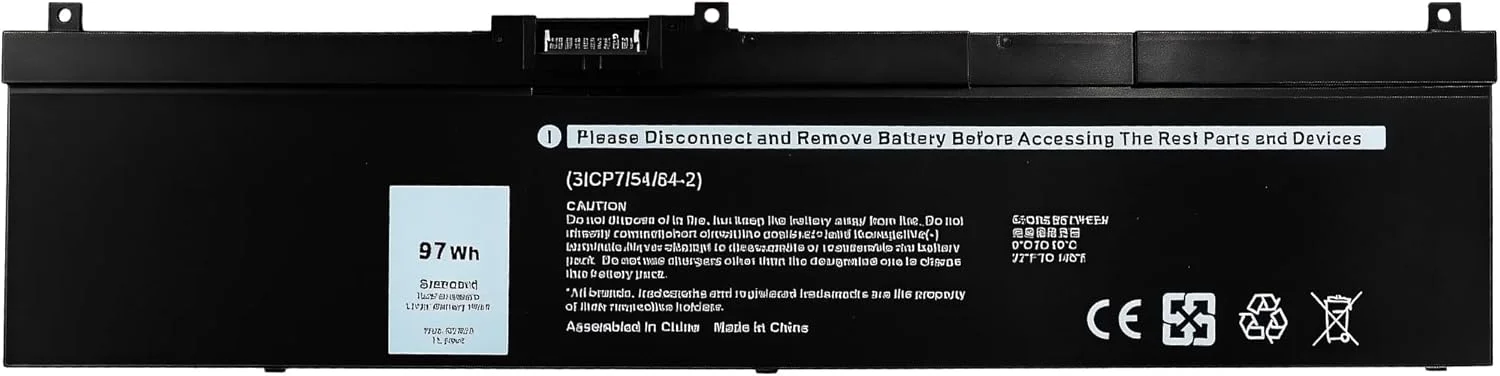 باتری لپ تاپ 97Wh NYFJH 11.4V جایگزین برای Dell Precision 7530 7540 7730 7740 P34E P34E001 P34E002 P74F P74F001 P74F002 451-BCGI 0WNRC 00WNRC GW0K9 0GW0K9 6-Cell High Performance