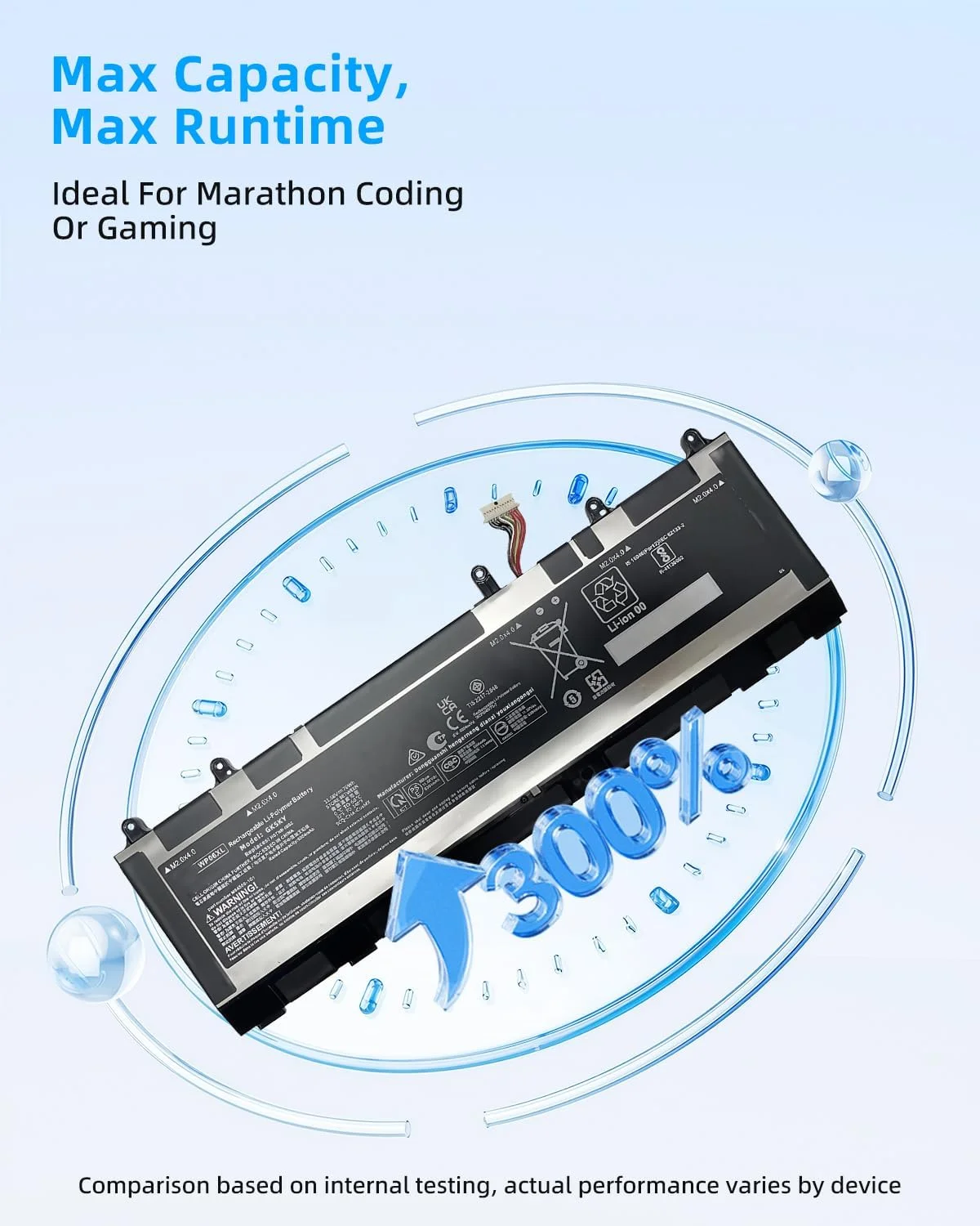 باتری لپ تاپ 76Wh WP06XL جایگزین برای HP برای Elitebook 830 840 G9 برای Elitebook 860 865 G9 865 G10 ZBook Firefly 16 G9 Series M73470-005 HSTNN-IB9Z M64306-1C1 M64308-171 با عملکرد بالا