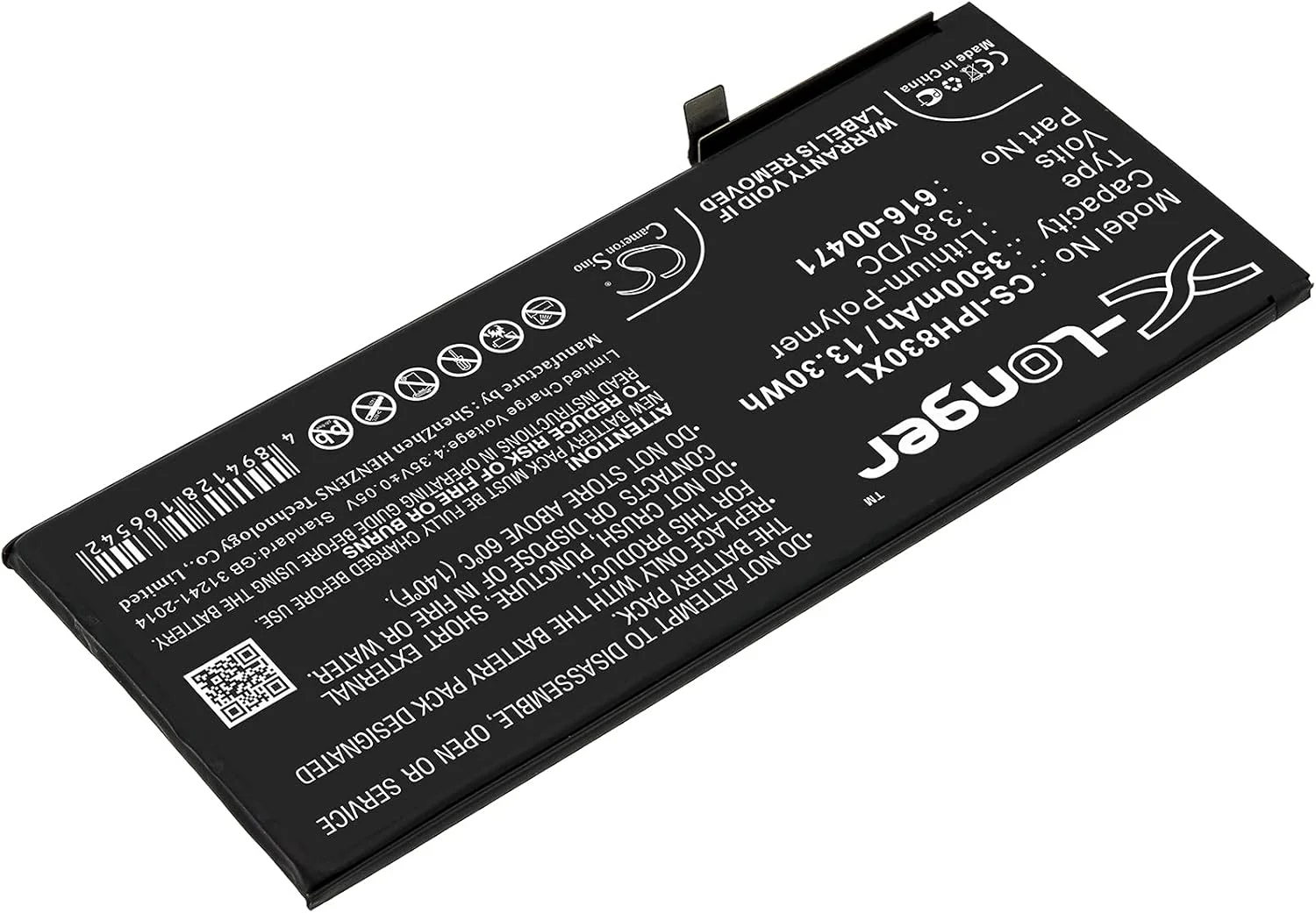 باتری جایگزین SYTH سازگار با مدل‌های A1984, A2105, A2106, A2108 و 1PH0NE XR (3500mAh/3.8V)