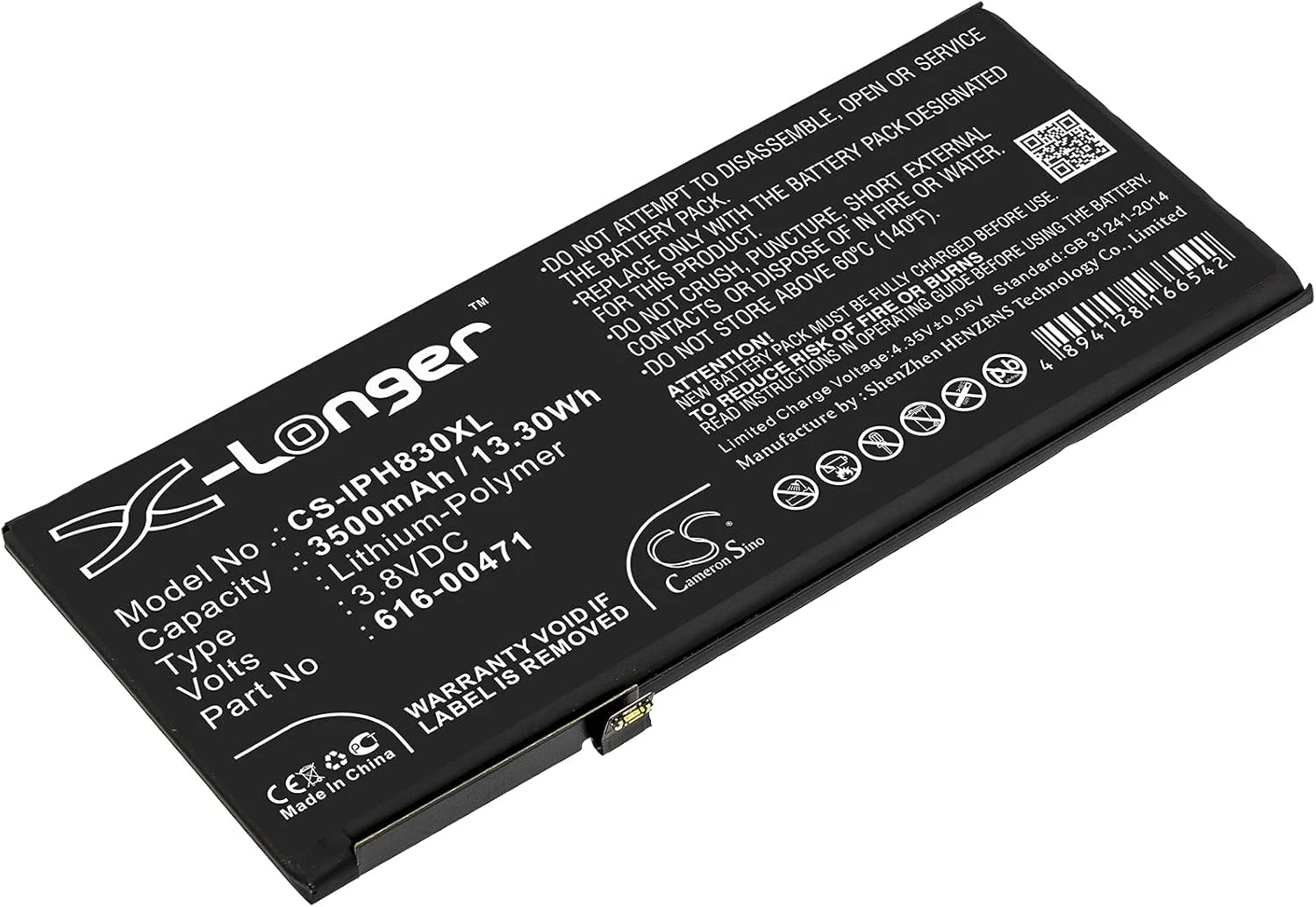 باتری جایگزین SYTH سازگار با مدلهای A1984, A2105, A2106, A2108 و 1PH0NE XR (3500mAh/3.8V) باتری جایگزین SYTH سازگار با مدلهای A1984, A2105, A2106, A2108 و 1PH0NE XR (3500mAh/3.8V)