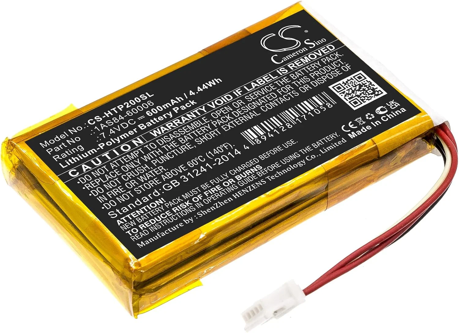 جایگزین باتری SYTH سازگار با HP 1AS84-60006 Sprocket 200 (600mAh/7.4V)