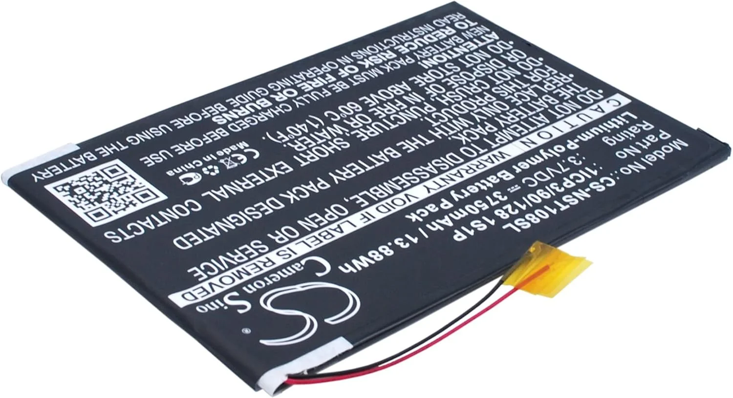 جایگزین باتری سازگار با Nuvision 1ICP3/90/128 1S1P Nuvision 10.1 اینچ، TM1088C (3750mAh/3.7V)