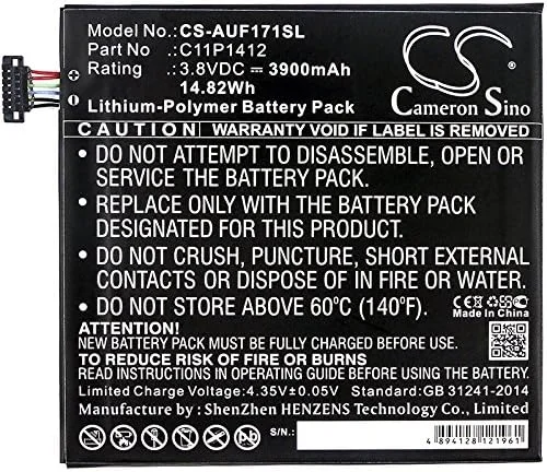 جایگزین باتری سازگار SYTH برای 0B200-01260000، C11P1412، C11P1412 (1ICP3/99/100) ME171C 1C، ME171C 1G، ME171C-BK16، ME175CG، MeMO Pad 7 ME171C (3900mAh/3.8V)