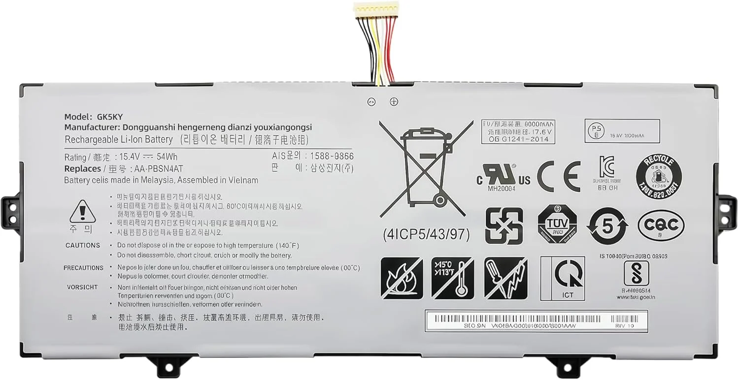 باتری لپ تاپ 54Wh AA-PBSN4AT جایگزین برای Samsung Galaxy Book 15.6" NP750TDA NP750TDA-XD1US NP750TDA-XD2US NP750XDA-KD1US NP750XDA-KD2US سری نوت بوک BA43-00391B با عملکرد بالا