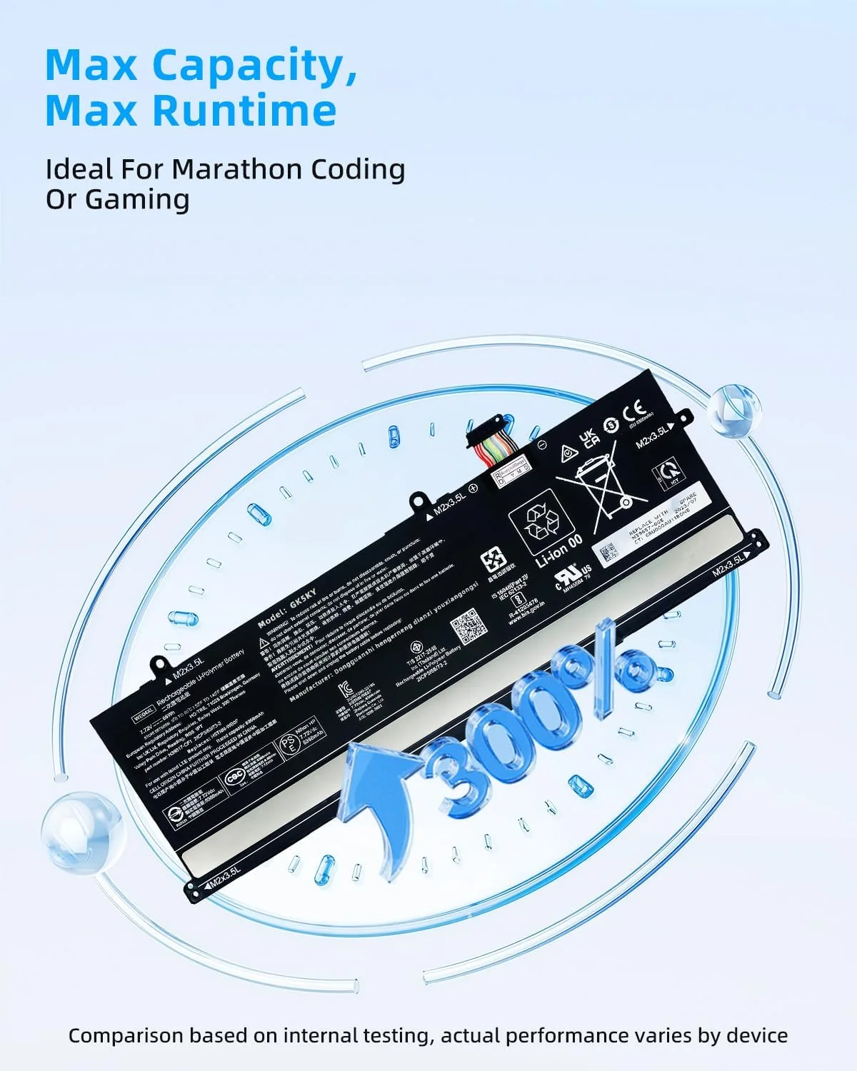 باتری لپ تاپ 68Wh WE04XL جایگزین برای HP مناسب برای Envy X360 16-AC 16-AD 2-in-1 Spectre X360 14-EU 2-in-1 برای Pavilion Plus 16-AB 16T-AB 14-EW سری N39817-CF1 HSTNN-WB0F N39857-005 با عملکرد بالا باتری لپ تاپ 68Wh WE04XL جایگزین برای HP مناسب برای Envy X360 16-AC 16-AD 2-in-1 Spectre X360 14-EU 2-in-1 برای Pavilion Plus 16-AB 16T-AB 14-EW سری N39817-CF1 HSTNN-WB0F N39857-005 با عملکرد بالا