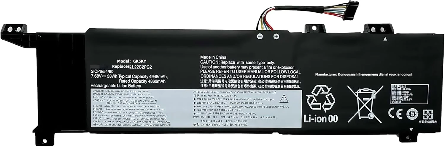 باتری لپ تاپ 38Wh L22C2PG2 L22B2PG2 جایگزین برای لنوو V14 G4 AMN IAN V15 G4 AMN IAN سری L22M2PG2 5B11K24747 SB11K24748 L22D2PG2 L22L2PG2 5B11N56339 5B11K24752 SB11K24750 با عملکرد بالا
