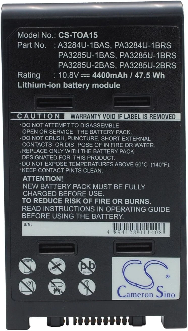 باتری جایگزین سی‌اس سی‌اف برای Dynabook Satellite J60 146C/5, Dynabook Satellite J60 146C/5X, Dynabook Satellite J60 166D/5, Dynabook Satellite J60 166D/5X, Dynabook Satellite J60 200D/5، (4400 میلی آمپر ساعت)