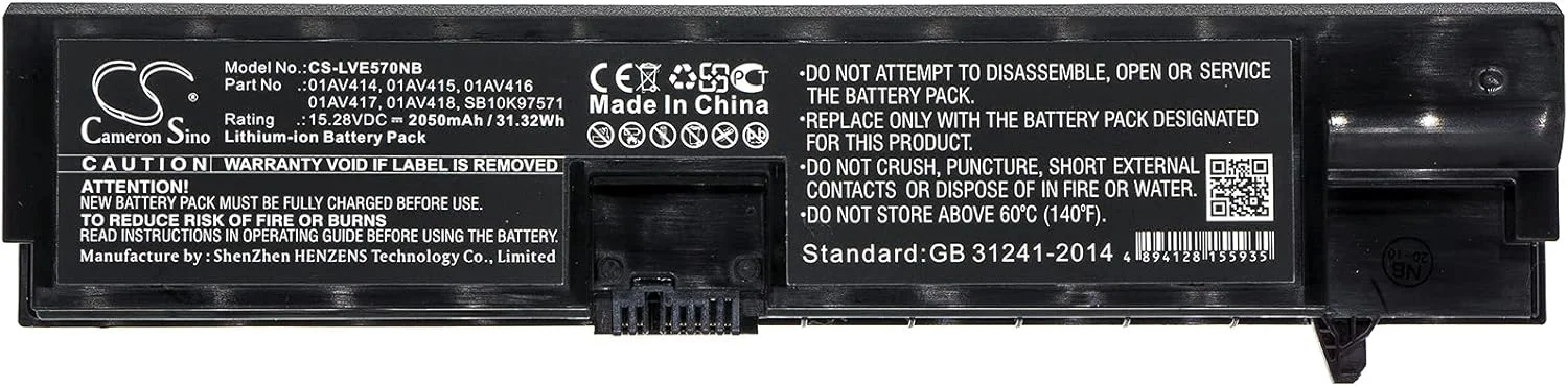 باطری قابل شارژ جدید AQQXING برای ThinkPad Edge E570، ThinkPad E570، ThinkPad E570(20H5005ECD)، ThinkPad E575 (2050mAh) 01AV414، 01AV415، 01AV416، 01AV417، 01AV418، SB10K97571، SB10K97572 باطری قابل شارژ جدید AQQXING برای ThinkPad Edge E570، ThinkPad E570، ThinkPad E570(20H5005ECD)، ThinkPad E575 (2050mAh) 01AV414، 01AV415، 01AV416، 01AV417، 01AV418، SB10K97571، SB10K97572