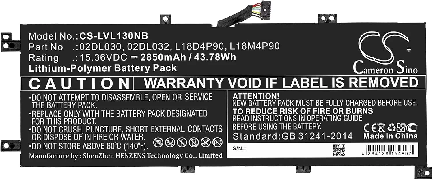 باتری قابل شارژ جدید برای ThinkPad L13، ThinkPad L13 Gen 2-20VJS07V00، ThinkPad L13 Gen 2-20VJS0DX00، ThinkPad S2 2020 (2850mAh) 02DL030، 02DL031، 02DL032، 5B10W13933، 5B10W13935