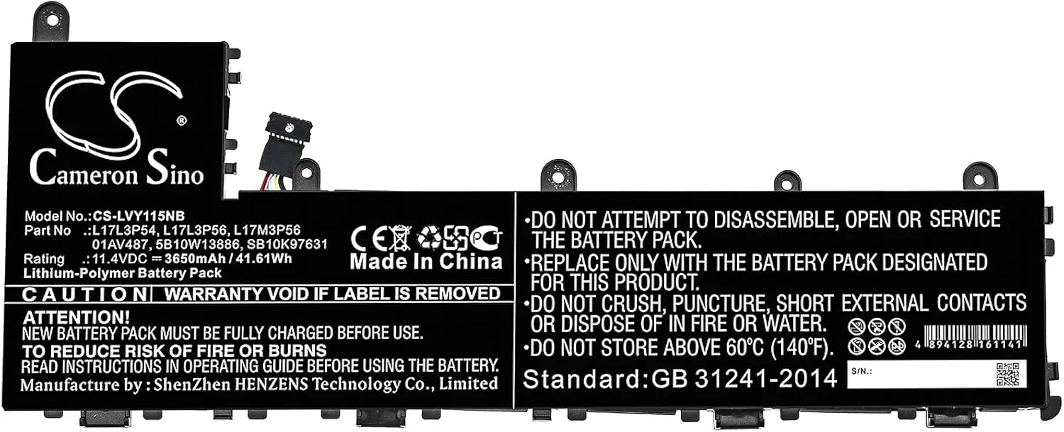 باطری قابل شارژ جدید AQQXING برای ThinkPad Yoga 11e نسل 5، TP 11e نسل 5 20LN0005AU، TP 11e نسل 5 20LN0006AU، Yoga 11E 5th (3650mAh) 01AV486، 01AV487، 5B10W13886، 5B10W13891، L17L3P54