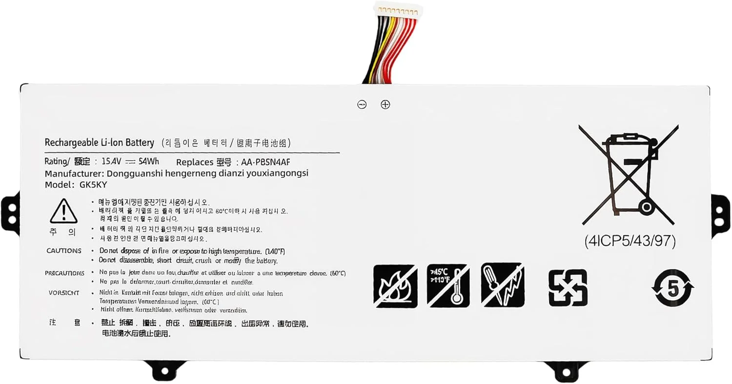 باتری جایگزین 54Wh AA-PBSN4AF PBSN4AF برای لپ‌تاپ‌های سامسونگ NP930SBE NP930SBE-K01CN NP930SBE-K02HK NP930SBE-K03CN NT930SBE NT930SBE-K38 NP730QCJ NP730QCJ-K01US NP730QDA NP730QDA-KA1US با عملکرد بالا