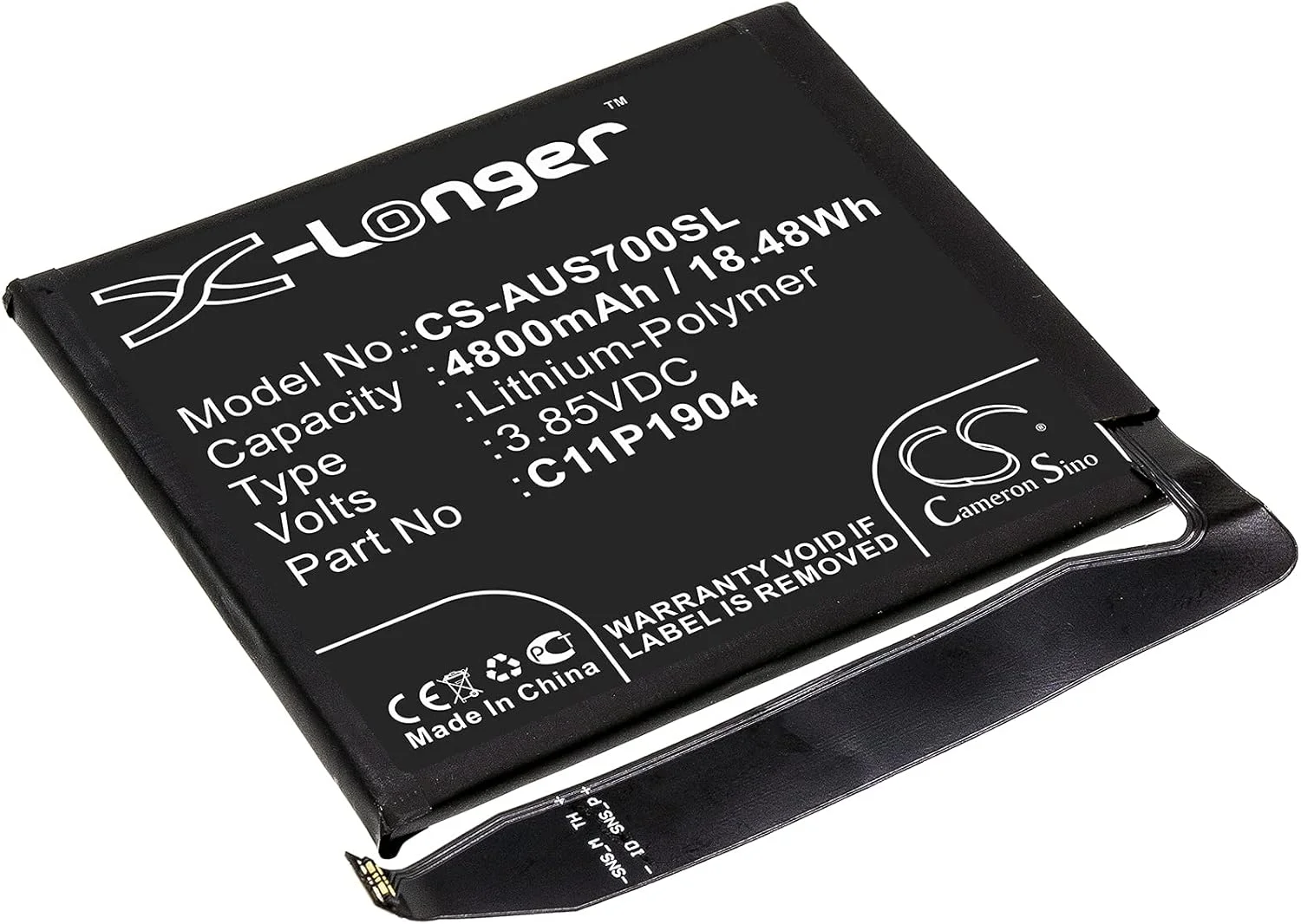 باتری جایگزین 0B200-03740200, C11P1904، 4800mAh برای ایسوس