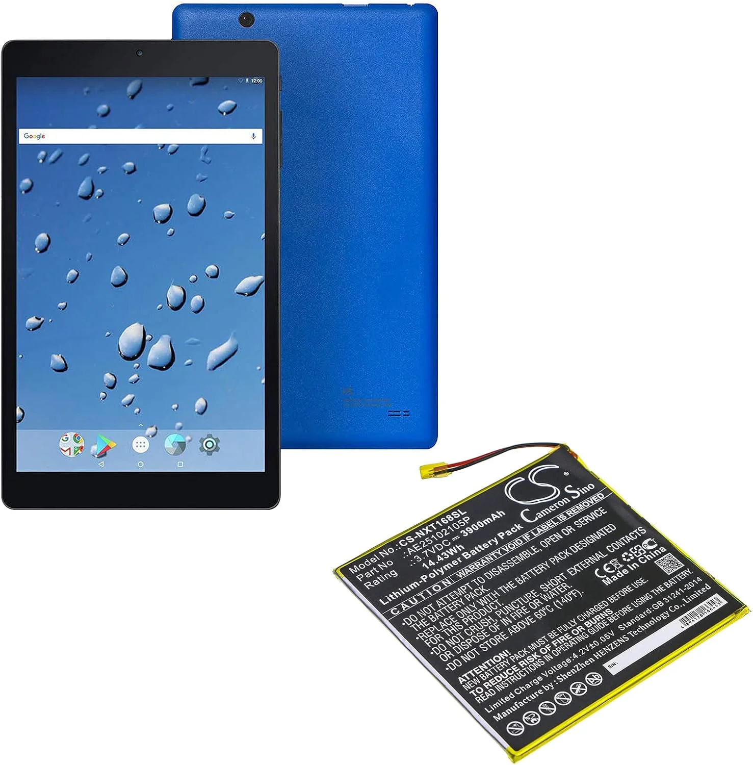 AE25102105P، باتری جایگزین 3900mAh برای Nextbook Ares 8A، NX16A8116KPK