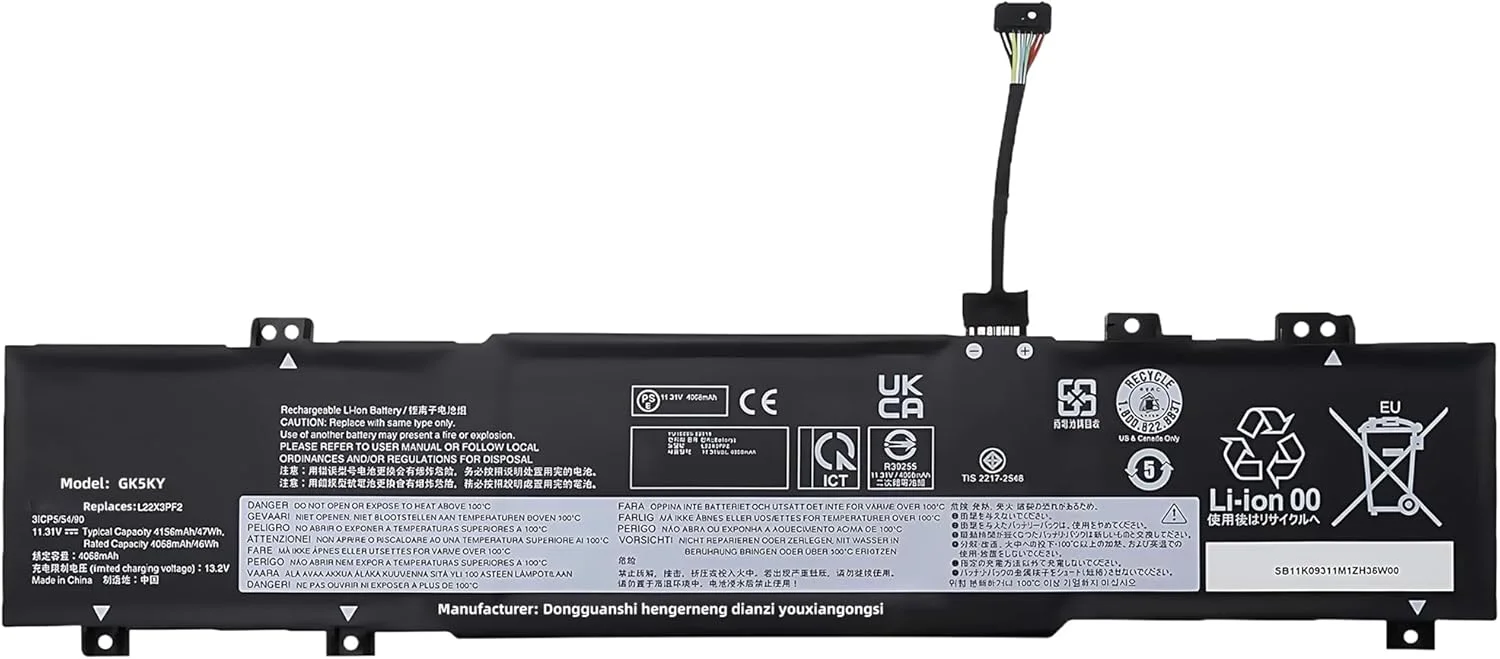 باتری لپ تاپ 47Wh مدل L22C3PF2 جایگزین برای لنوو IdeaPad Slim 3 14ABR8 V14 G4 AMN G5 IRL V15 G4 AMN G5 IRL SB11K09316 5B11K09309 L22B3PF2 L22D3PF2 L22M3PF2 L22X3PF2 L23D3PF0 با عملکرد بالا