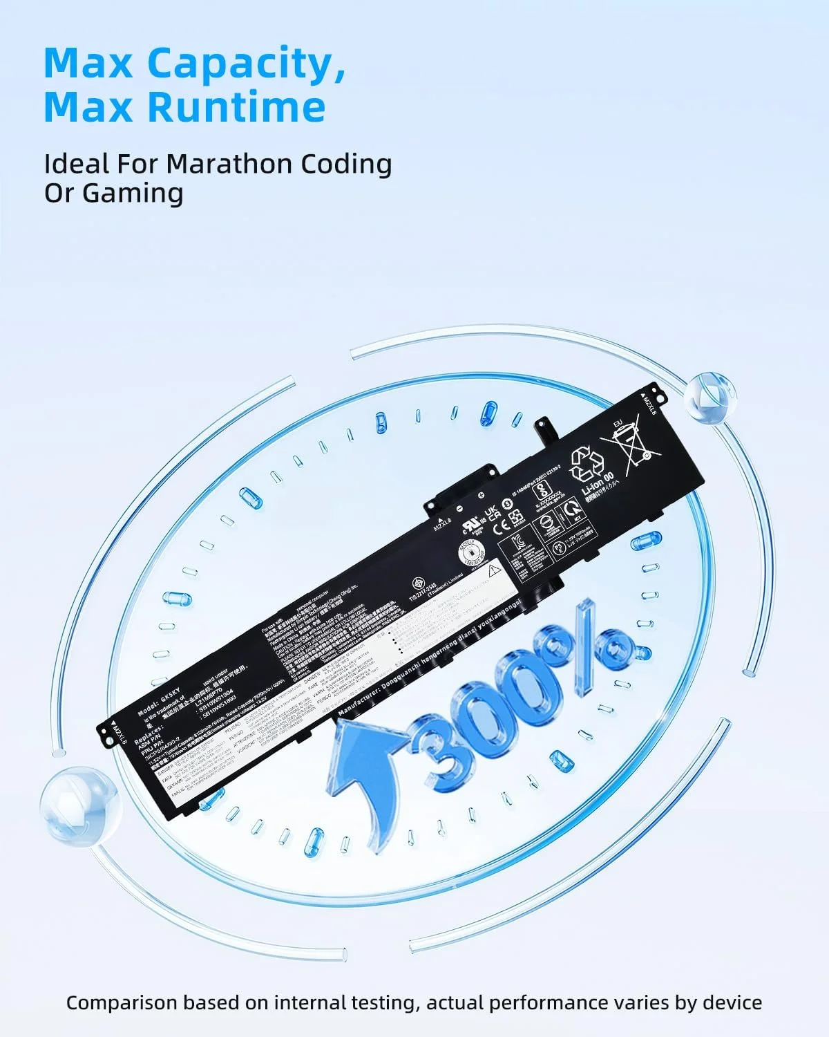 باتری لپ تاپ 94Wh L21L6P70 L21M6P70 جایگزین برای لنوو ThinkPad P16 Gen 1 (Type 21D6, 21D7) / برای ThinkPad P16 Gen 2 (Type 21FA, 21FB) سری L21C6P70 L21D6P70 SB10W51995 با عملکرد بالا باتری لپ تاپ 94Wh L21L6P70 L21M6P70 جایگزین برای لنوو ThinkPad P16 Gen 1 (Type 21D6, 21D7) / برای ThinkPad P16 Gen 2 (Type 21FA, 21FB) سری L21C6P70 L21D6P70 SB10W51995 با عملکرد بالا