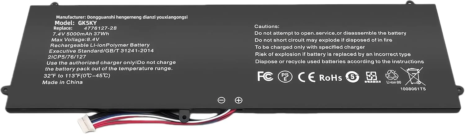 باتری 37wh مدل TL-4776127-2S U3285131PV-2S جایگزین برای Mediacom برای Smartbook One M-SB151 Prestigio 141 C2 PSB141C02ZFH_BB با عملکرد بالا