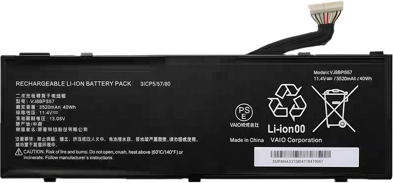 باتری جایگزین لپ تاپ 40Wh VJ8BPS57 برای سونی S15 سال 2019 مدل 31CP5/57/80 با عملکرد بالا