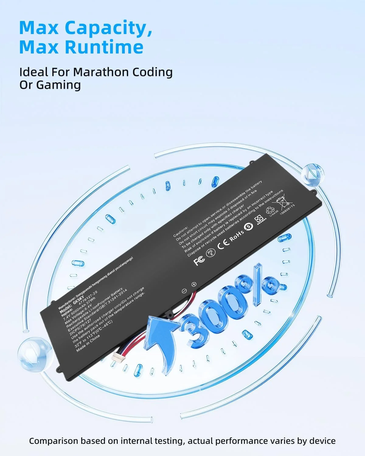 باتری 37wh مدل TL-4776127-2S U3285131PV-2S جایگزین برای Mediacom برای Smartbook One M-SB151 Prestigio 141 C2 PSB141C02ZFH_BB با عملکرد بالا