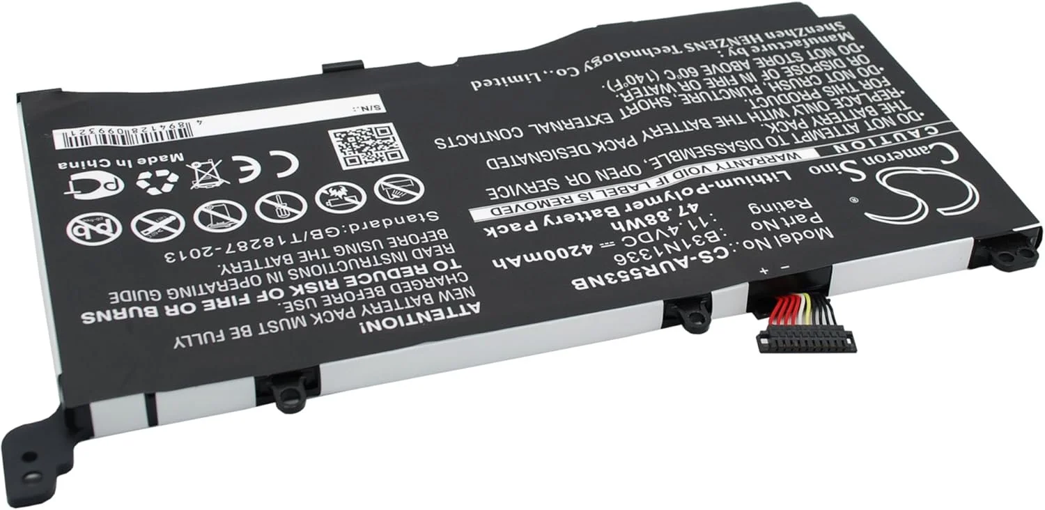 باتری قابل شارژ جدید AQQXING برای سری A551LN، K551LA، K551LA-XX235D، VivoBook V551LB-DB71T (4200mAh) 0B200-00450100، 0B200-00450400، 0B200-00450500، 0B200-00450600، B31N1336، C31-S551