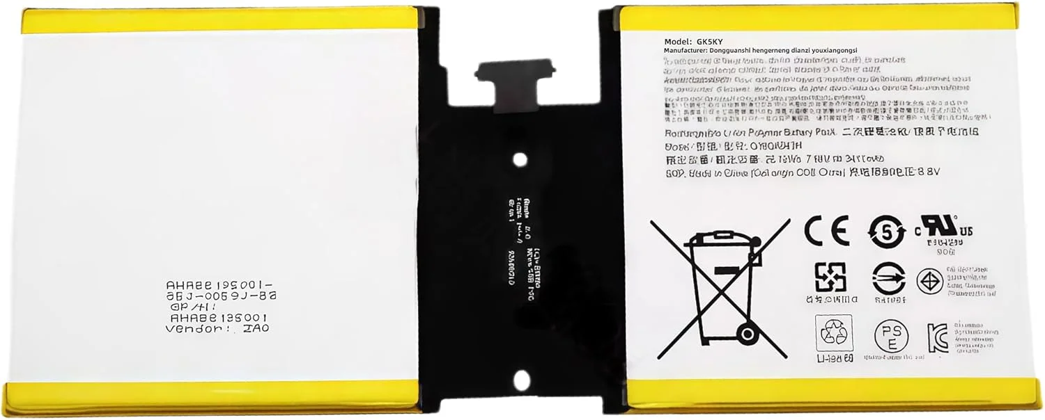 باتری تبلت فوق العاده قدرتمند 42Wh 6800mAh جایگزین برای مایکروسافت سرفیس پرو 2 1601 پرو 1 1514 2ICP5/94/104 7.4V 42Wh ارتقا یافته جدید P21GU9، همراه با کیت ابزار کامل و عملکرد بالا