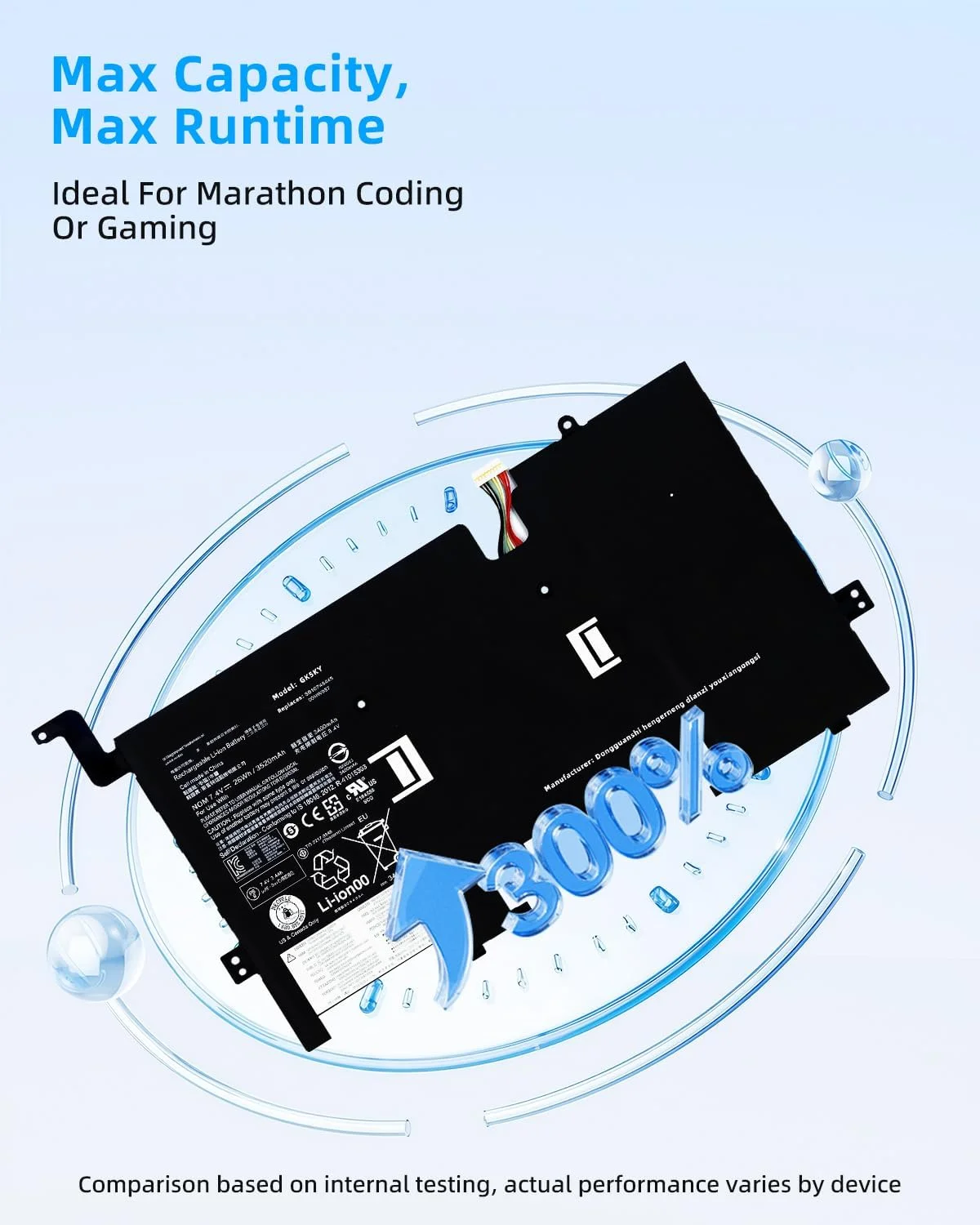 باتری لپ تاپ 26Wh 00HW007 SB10F46445 با ظرفیت 3520mAh، 4 سلولی و 7.4 ولت، جایگزینی برای تبلت های سری Lenovo ThinkPad Helix 2 مدل های 00HW004 00HW005 00HW006 00HW010 00HW011 با عملکرد بالا
