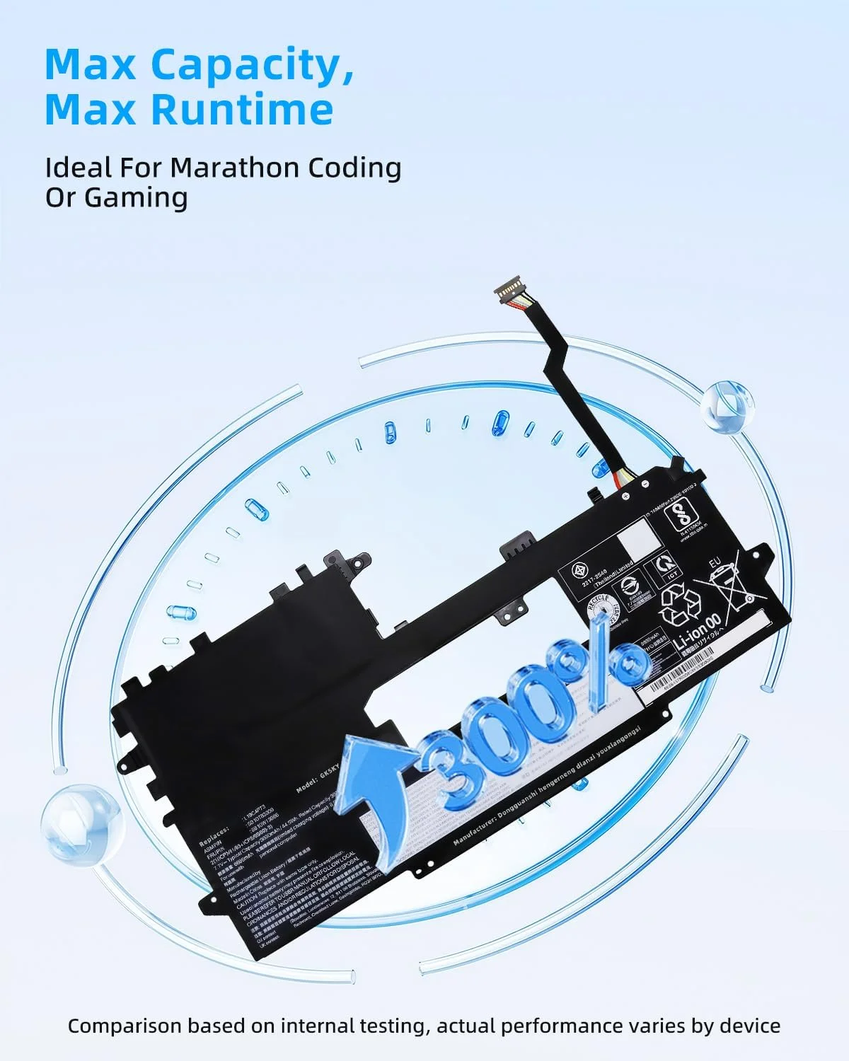 باتری لپ تاپ جایگزین 44.5Wh L19C4P73 L19M4P73 SB10T83209 5B10W13966 SB10T83208 5B10W13965 برای لنوو Thinkpad X1 Titanium 20QA 20QB Series با عملکرد بالا