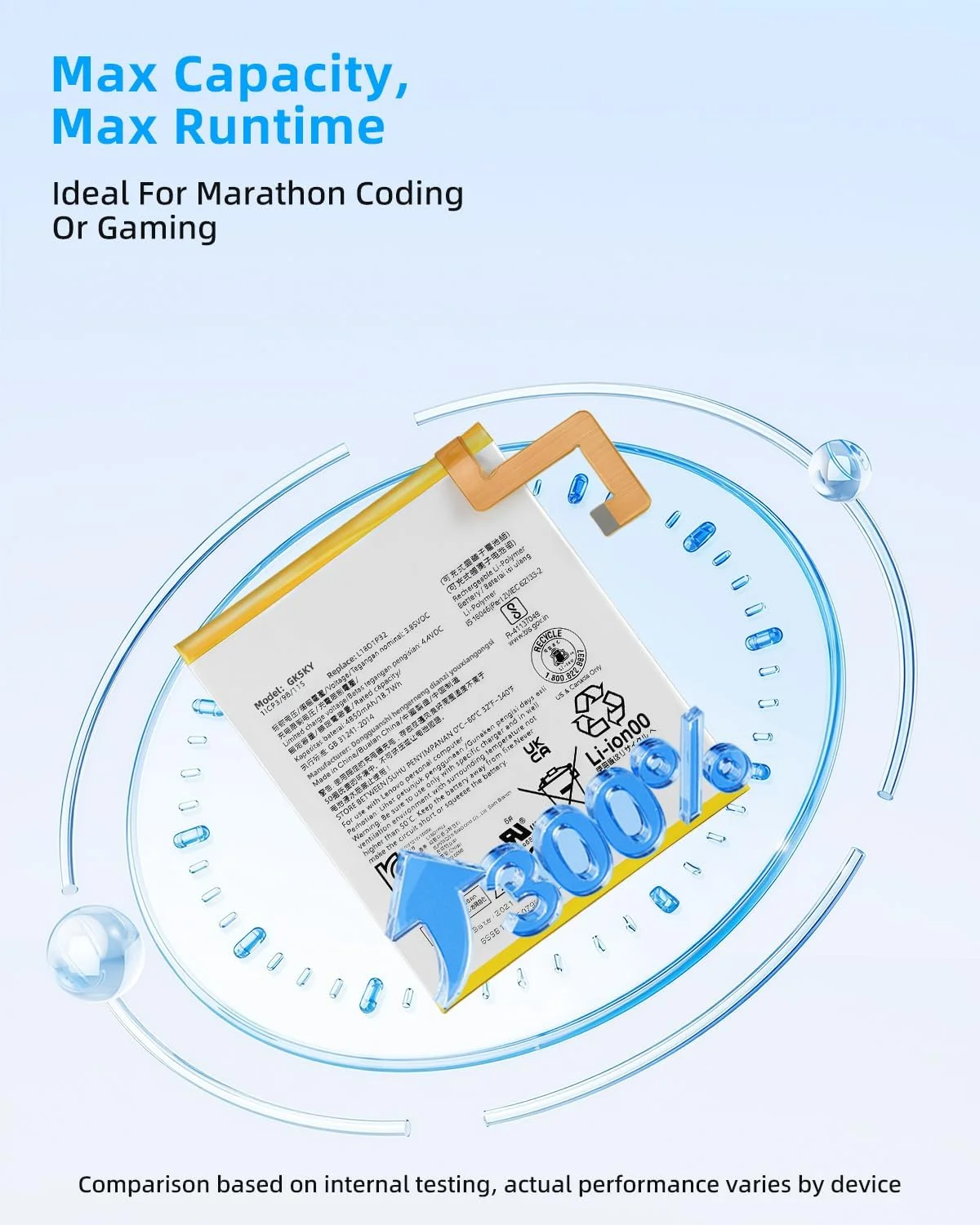 باتری تبلت 18.7Wh L18D1P32 جایگزین برای تبلت لنوو Smart Tab M10 TB-X505F TB-X505L TB-X505Xl TB-X605F TB-X605FC TB-X605L TB-X605LC TB-X605M TB-X605Cl با عملکرد بالا