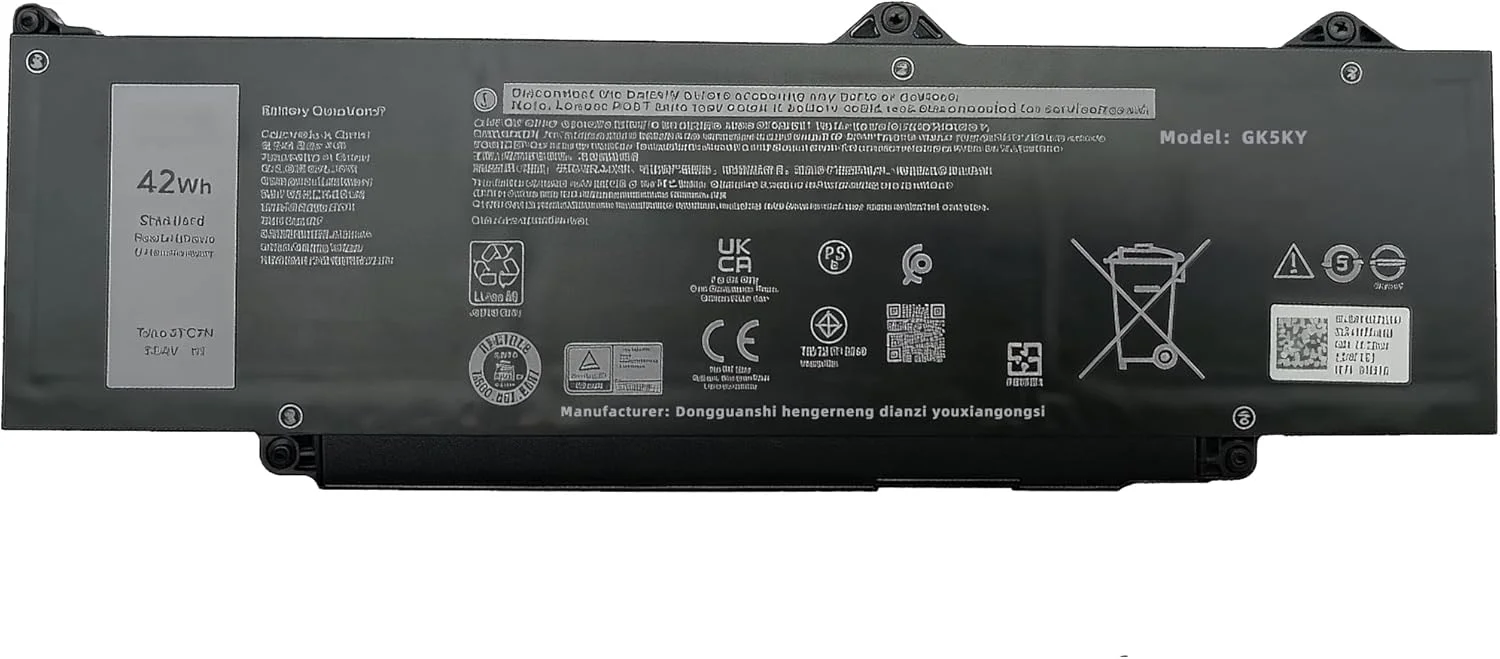 باتری جایگزین 42Wh JTG7N GRWKG برای دل برای Latitude 3340 3440 3450 3540 3550 5340 5350 5540 5550 Precision 3480 3490 3580 3590 برای inspiron 14 Plus 7441 Series P169G 5 با عملکرد بالا