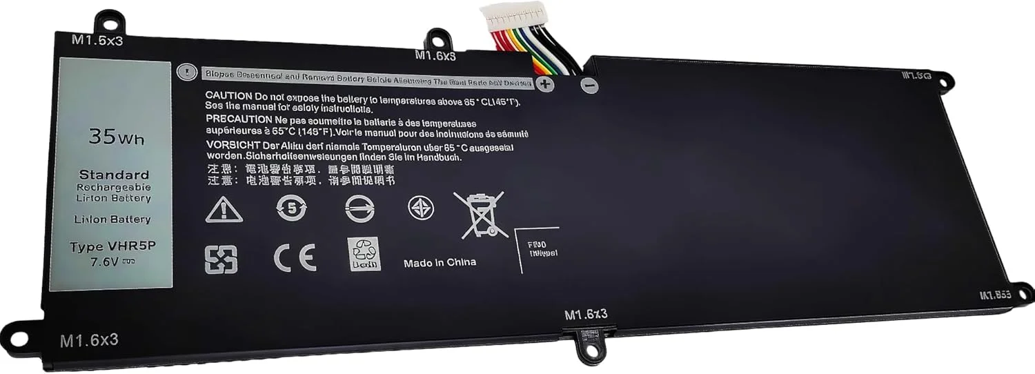 باتری جایگزین 35 وات VHR5P برای تبلت و نوت‌بوک سری Dell Latitude 11 5175 مدل XRHWG RHF3V 0XRHWG (7.6 ولت 4540 میلی آمپر ساعت) با عملکرد بالا