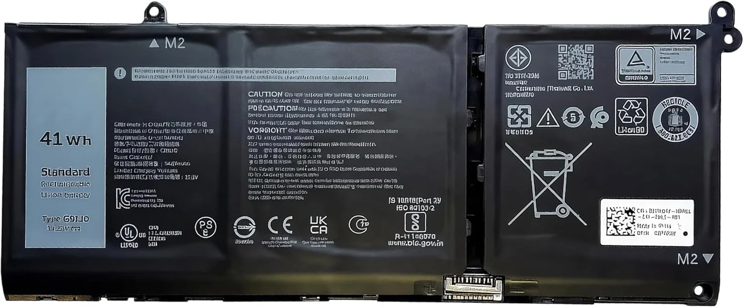 باتری 41Wh G91J0 جایگزین برای دل Latitude 3520 3420 3320 3330 برای Inspiron 3510 3511 3515 3525 3530 5310 5410 5418 5510 5515 5518 با عملکرد بالا