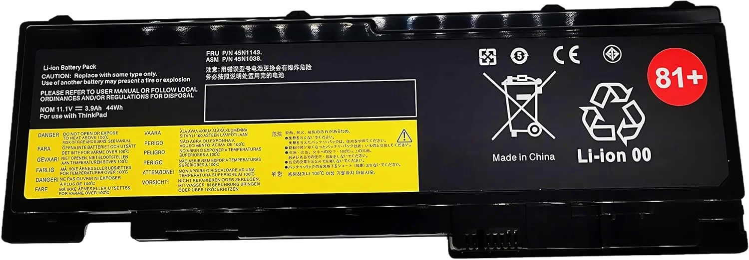 باتری جایگزین 44wh T430S برای لپتاپهای لنوو ThinkPad T420i T420s T430s 0A36287 42T4844 42T4845 42T4846 42T4847 45N1036 45N1037 45N1038 45N1039 45N1064 45N1065 با عملکرد بالا باتری جایگزین 44wh T430S برای لپتاپهای لنوو ThinkPad T420i T420s T430s 0A36287 42T4844 42T4845 42T4846 42T4847 45N1036 45N1037 45N1038 45N1039 45N1064 45N1065 با عملکرد بالا