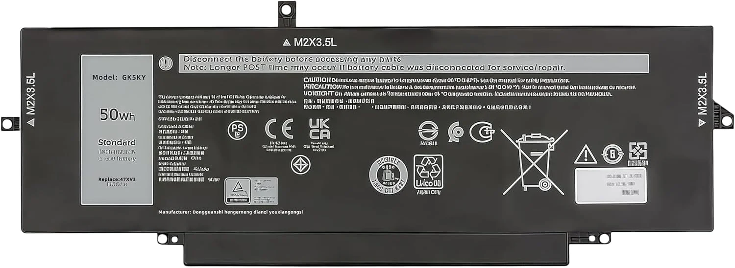 باتری لپ تاپ جایگزین 50Wh 47XV3 برای دل لتیتود 9330 و لتیتود 9330 سری 2 در 1 مدل 0GK1M0 GK1M0 با عملکرد بالا باتری لپ تاپ جایگزین 50Wh 47XV3 برای دل لتیتود 9330 و لتیتود 9330 سری 2 در 1 مدل 0GK1M0 GK1M0 با عملکرد بالا