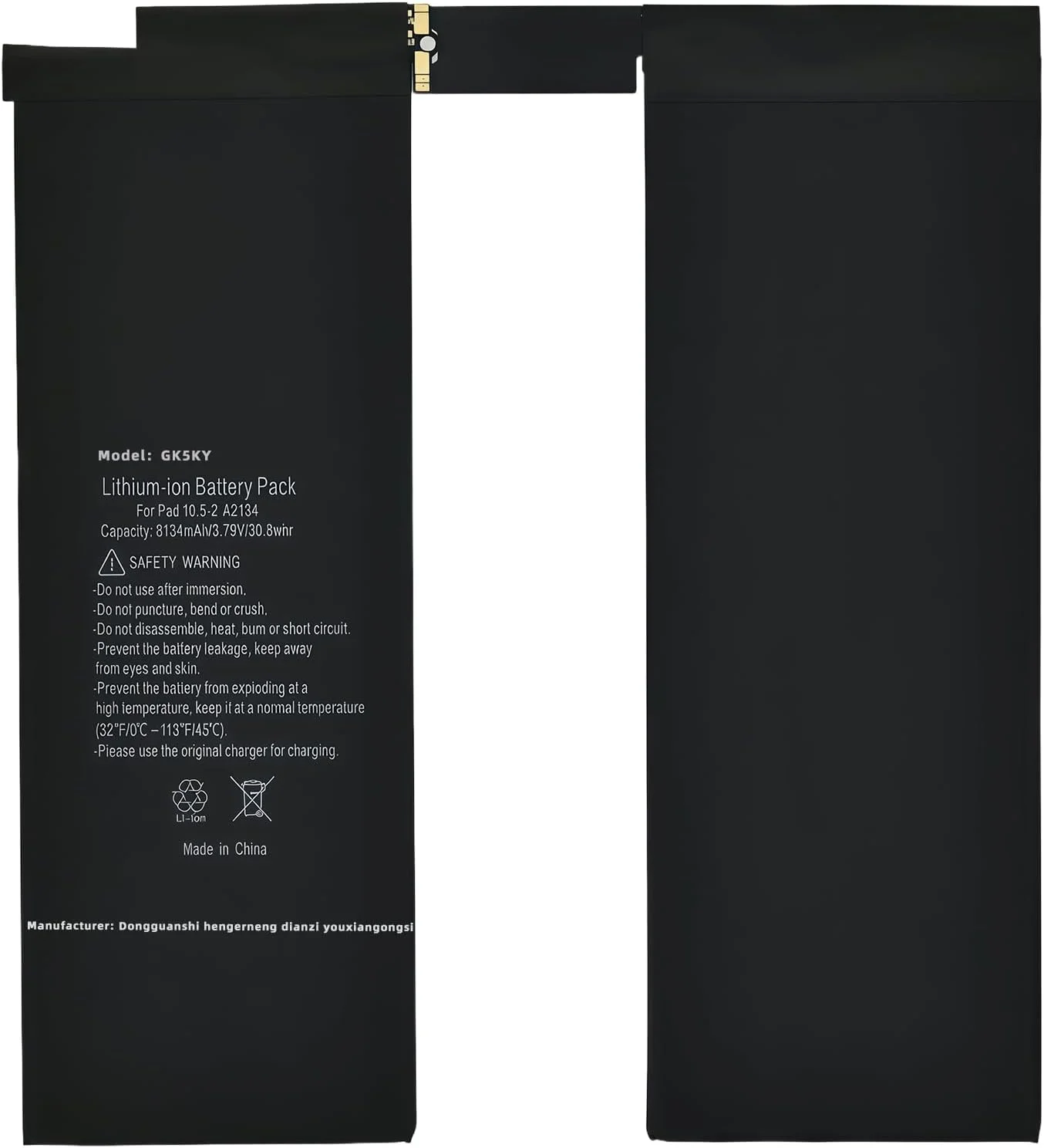 باتری جایگزین تبلت 30.8Wh A2134 برای آیپد ایر 10.5 اینچ 2019، برای آیپد ایر 3 سری 2019 مدل های A2152 A2123 A2153 A2154 020-01443 با عملکرد بالا باتری جایگزین تبلت 30.8Wh A2134 برای آیپد ایر 10.5 اینچ 2019، برای آیپد ایر 3 سری 2019 مدل های A2152 A2123 A2153 A2154 020-01443 با عملکرد بالا