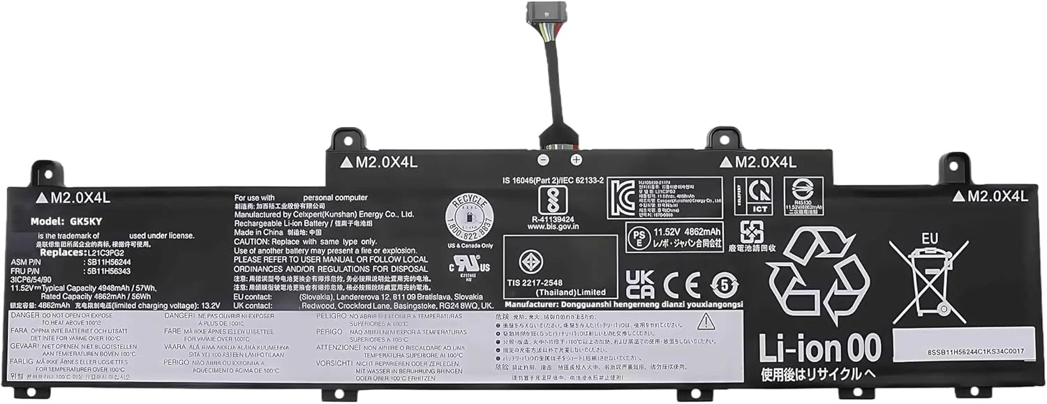 باتری 57Wh مدل L21M3PG2 جایگزین برای لپ تاپ های Lenovo Thinkpad L14 L15 نسل 3 سال 2022 مدل های L21C3PG2 L21D3PG2 L21L3PG1 L21M3PG1 L21C3PG1 L21D3PG1 5B11F21953 SB11F21947 5B11F21941 سری High Performance باتری 57Wh مدل L21M3PG2 جایگزین برای لپ تاپ های Lenovo Thinkpad L14 L15 نسل 3 سال 2022 مدل های L21C3PG2 L21D3PG2 L21L3PG1 L21M3PG1 L21C3PG1 L21D3PG1 5B11F21953 SB11F21947 5B11F21941 سری High Performance