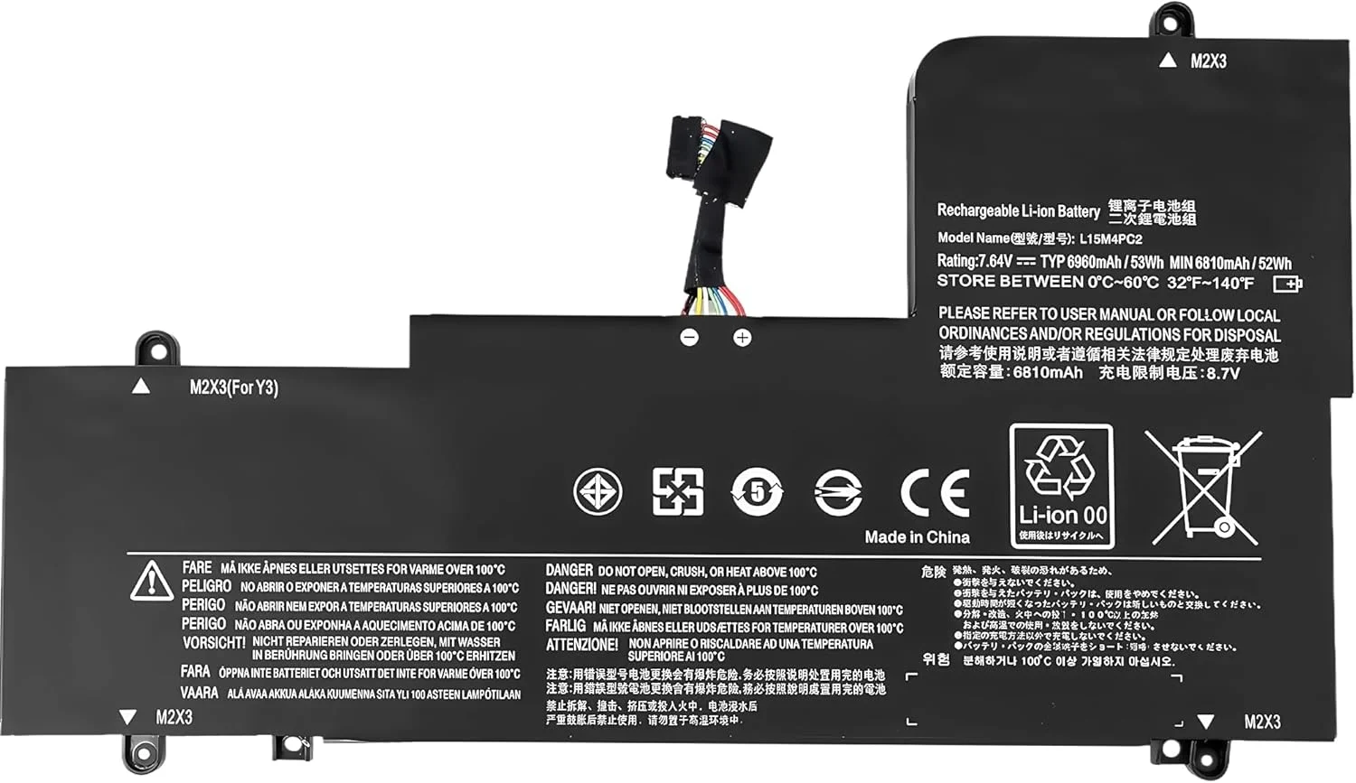 باتری جایگزین 53Wh L15M4PC2 L15L4PC2 یوگا مناسب برای Ideapad Yoga 710 15 710-15IKB710-15ISK 710 14 710-14IKB710-14ISK سری نوتبوک 5B10K90778 5B10K90802 لپتاپ با عملکرد بالا باتری جایگزین 53Wh L15M4PC2 L15L4PC2 یوگا مناسب برای Ideapad Yoga 710 15 710-15IKB710-15ISK 710 14 710-14IKB710-14ISK سری نوتبوک 5B10K90778 5B10K90802 لپتاپ با عملکرد بالا