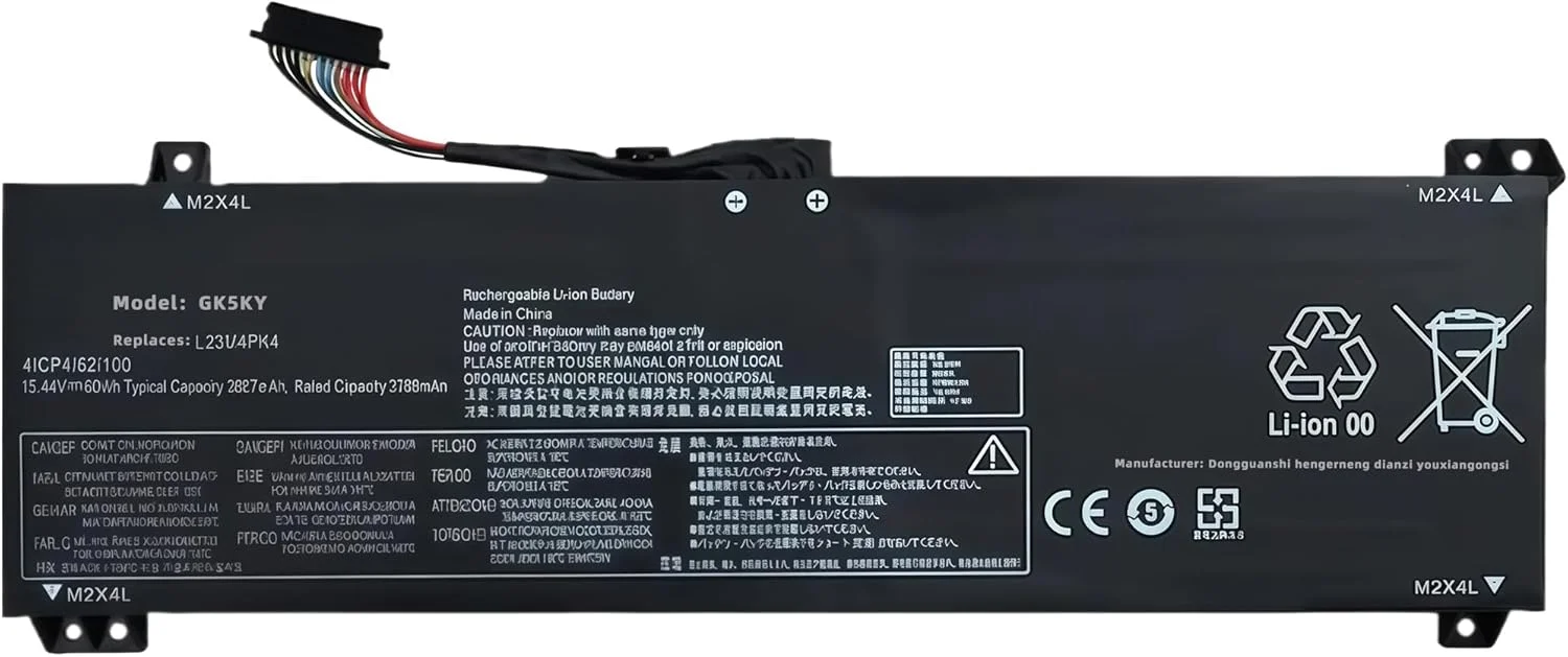 باتری 60 وات L23D4PK4 با ظرفیت 3887mAh جایگزین برای لپتاپهای Lenovo LOQ 15IAX9I 15IAX9 15IRX9 15AHP9 15ARP9 / برای سری Legion 5-15IRX10 5-15IAX10 مدلهای 5B11M64610 L23B4PK4 L23M4PK4 با عملکرد بالا باتری 60 وات L23D4PK4 با ظرفیت 3887mAh جایگزین برای لپتاپهای Lenovo LOQ 15IAX9I 15IAX9 15IRX9 15AHP9 15ARP9 / برای سری Legion 5-15IRX10 5-15IAX10 مدلهای 5B11M64610 L23B4PK4 L23M4PK4 با عملکرد بالا