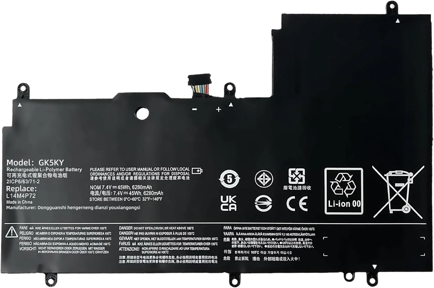 باتری لپ تاپ 45Wh L14M4P72 جایگزین برای لنوو یوگا 3 14 اینچ Yoga 3-1470 برای نوت بوک سری IdeaPad Yoga 700-14ISK L14S4P72 5B10K10224 5B10K10226 5B10G75095 5B10G84689 با عملکرد بالا باتری لپ تاپ 45Wh L14M4P72 جایگزین برای لنوو یوگا 3 14 اینچ Yoga 3-1470 برای نوت بوک سری IdeaPad Yoga 700-14ISK L14S4P72 5B10K10224 5B10K10226 5B10G75095 5B10G84689 با عملکرد بالا