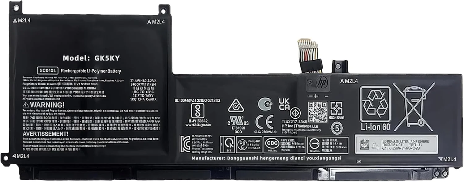 باتری لپ تاپ جایگزین SC04XL با ظرفیت 63.32 وات ساعت برای لپ تاپ های سری HP Envy 14-EB 14-EB0376NG 14-EB0010NR 14-EB0775NG مدل های HSTNN-IB9R M07392-005 M08254-1C1 L777034-005 SC04063XL با عملکرد بالا باتری لپ تاپ جایگزین SC04XL با ظرفیت 63.32 وات ساعت برای لپ تاپ های سری HP Envy 14-EB 14-EB0376NG 14-EB0010NR 14-EB0775NG مدل های HSTNN-IB9R M07392-005 M08254-1C1 L777034-005 SC04063XL با عملکرد بالا