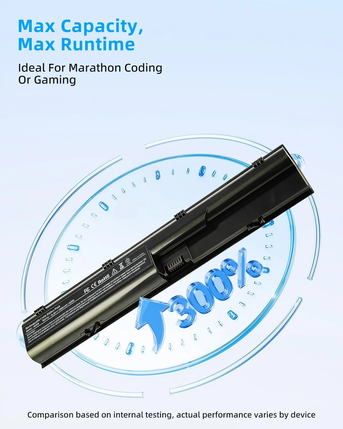 باتری جایگزین PR06 4320s 58 WH برای 633733-321 633805-001 650938-001 مناسب برای لپ تاپ های سری HP Probook 4330s 4331s 4430s 4431s 4435s 4530s 4535s 4536s 4440s 4441s 4446s 4540s 4545s