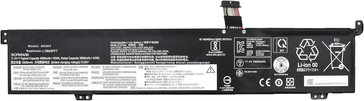 باتری لپ تاپ 45Wh L19D3PF4 L19M3PF7، 3950mAh، 3 سلولی، 11.4 ولت، جایگزین برای لنوو Ideapad Gaming 3-15IMH05 / Gaming 3-15ARH05 / Creator 5-15IMH05 Series L19L3PF3 با عملکرد بالا باتری لپ تاپ 45Wh L19D3PF4 L19M3PF7، 3950mAh، 3 سلولی، 11.4 ولت، جایگزین برای لنوو Ideapad Gaming 3-15IMH05 / Gaming 3-15ARH05 / Creator 5-15IMH05 Series L19L3PF3 با عملکرد بالا